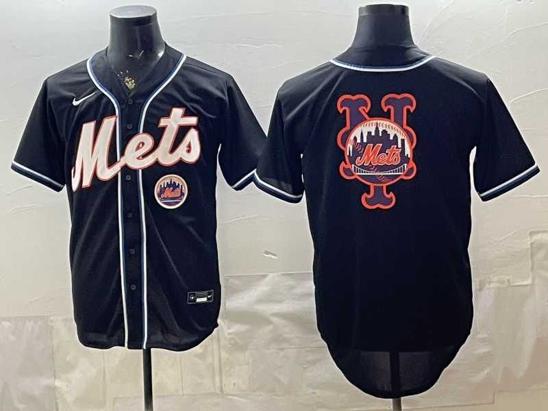 Men new york mets blank black Nike MLB Jersey 052008->youth mlb jersey->Youth Jersey